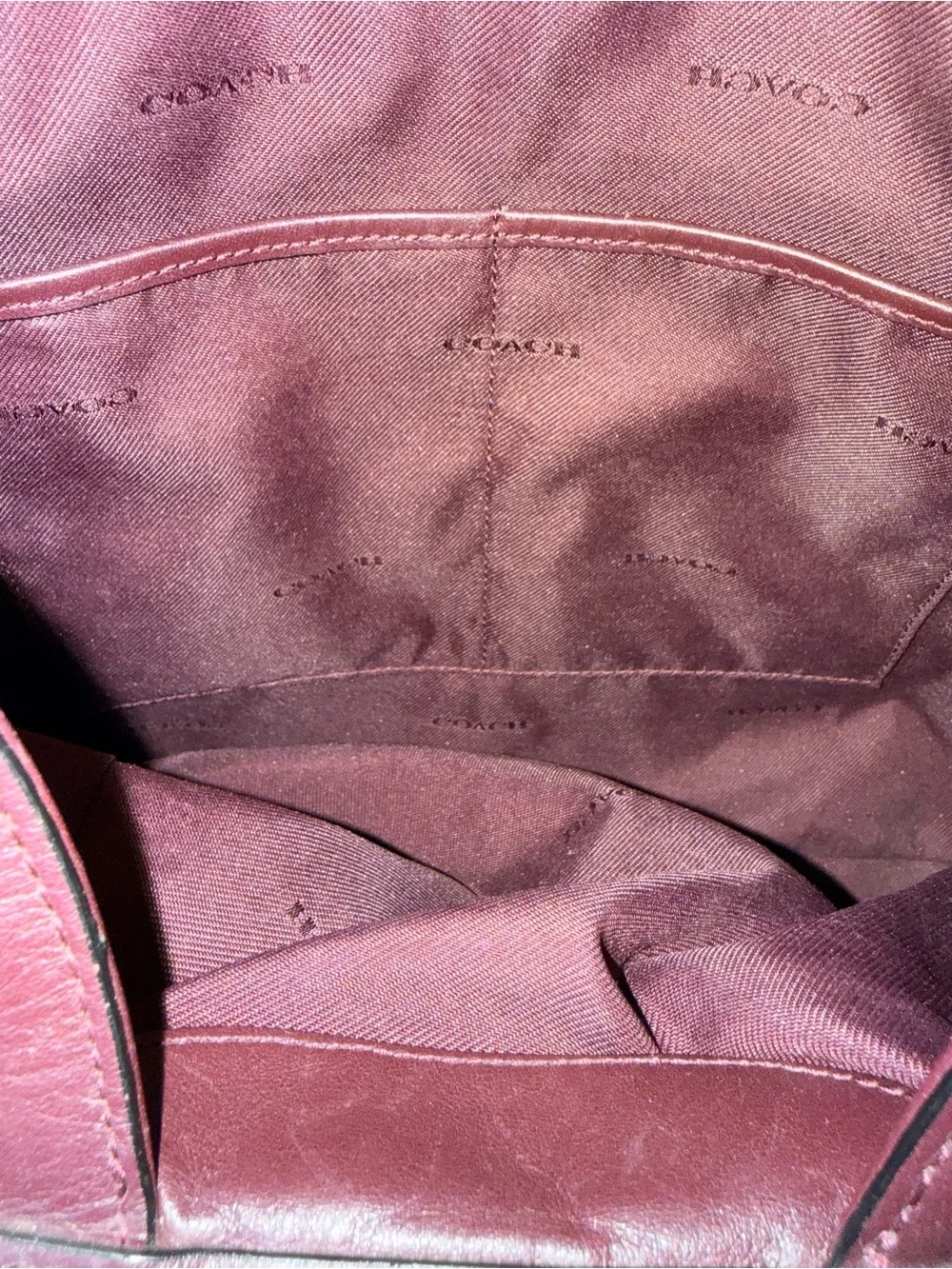Coach Patchwork Shoulder Bag in Burgundy, Pink & Cream